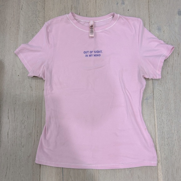 Skims cotton jersey Valentines collection candy heart t-shirt pink medium - Picture 1 of 8